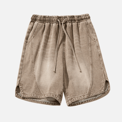 Adjustable Waistband Denim Shorts