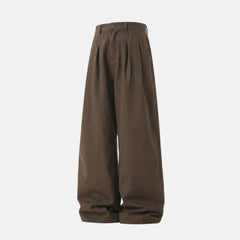 Vintage Double-Pleated Baggy Pants