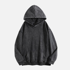 Washed Vintage Solid Color Hoodie