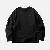 Droplet Print Layered Sweatshirt