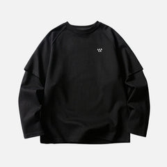 Droplet Print Layered Sweatshirt