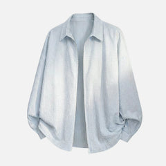 Japanese Zip-Up Striped Shirt Jacket