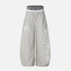 Faux-Layered Double-Waist Pants