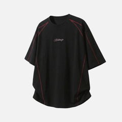 Contrast Stitch Graphic Cotton Tee