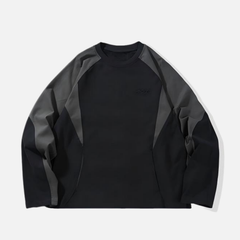 Colorblock Cotton Crewneck Sweatshirt