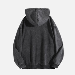 Washed Vintage Solid Color Hoodie