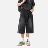 Washed Vintage Denim Bermuda Shorts