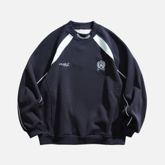 Japanese Colorblock Crewneck Sweatshirt
