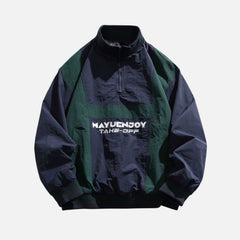 Vintage Colorblock Half-Zip Sweatshirt