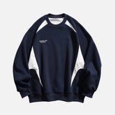 Colorblock Patchwork Crewneck Sweatshirt