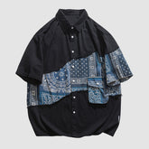 Ethnic Cotton Contrast Shirts