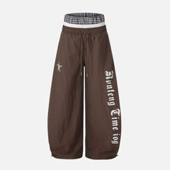 Faux-Layered Double-Waist Pants