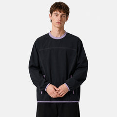 Patchwork Zipper Pocket Sweatshirt