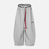 Woven Belt Baggy Pants