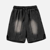 Adjustable Waistband Denim Shorts