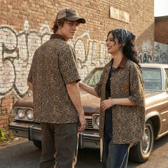 Vintage Leopard Cotton Shirts