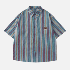 Summer Vintage Striped Shirt