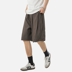 Clean-Fit Pleated Tailored Shorts