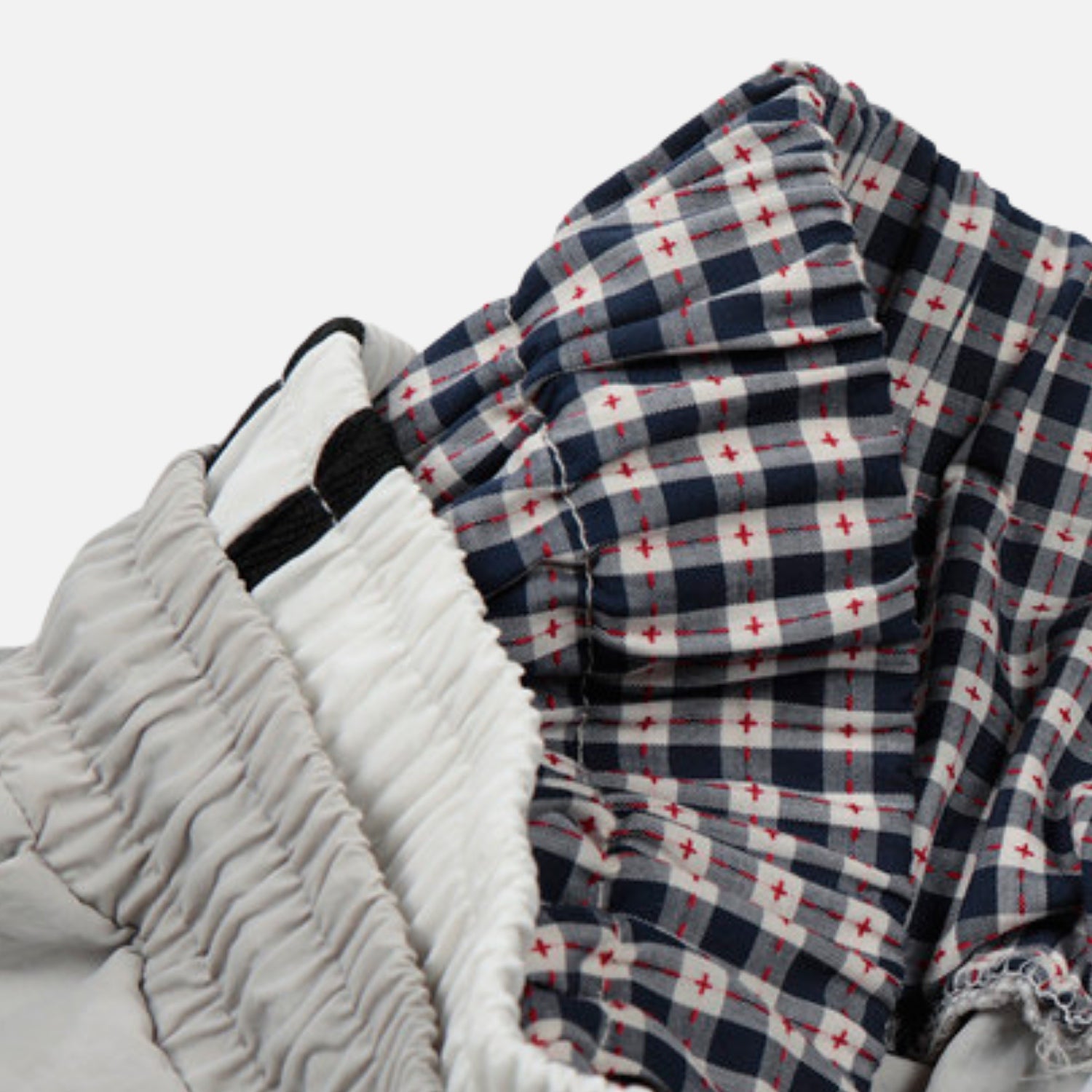 Faux-Layered Double-Waist Pants