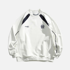 Japanese Colorblock Crewneck Sweatshirt