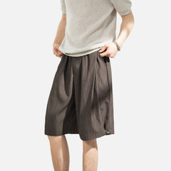 Clean-Fit Pleated Tailored Shorts