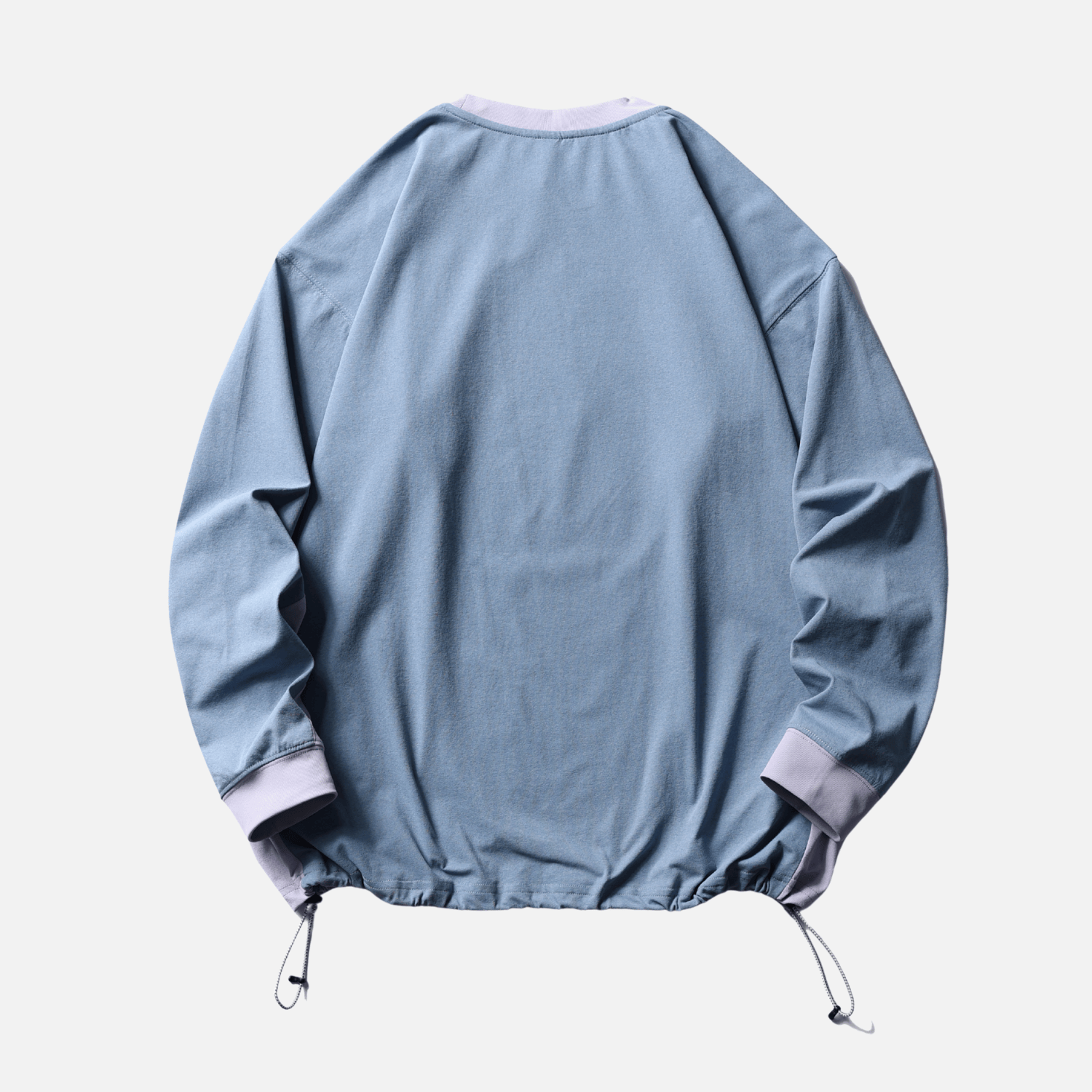 Patchwork Drawstring Long-Sleeve Tee