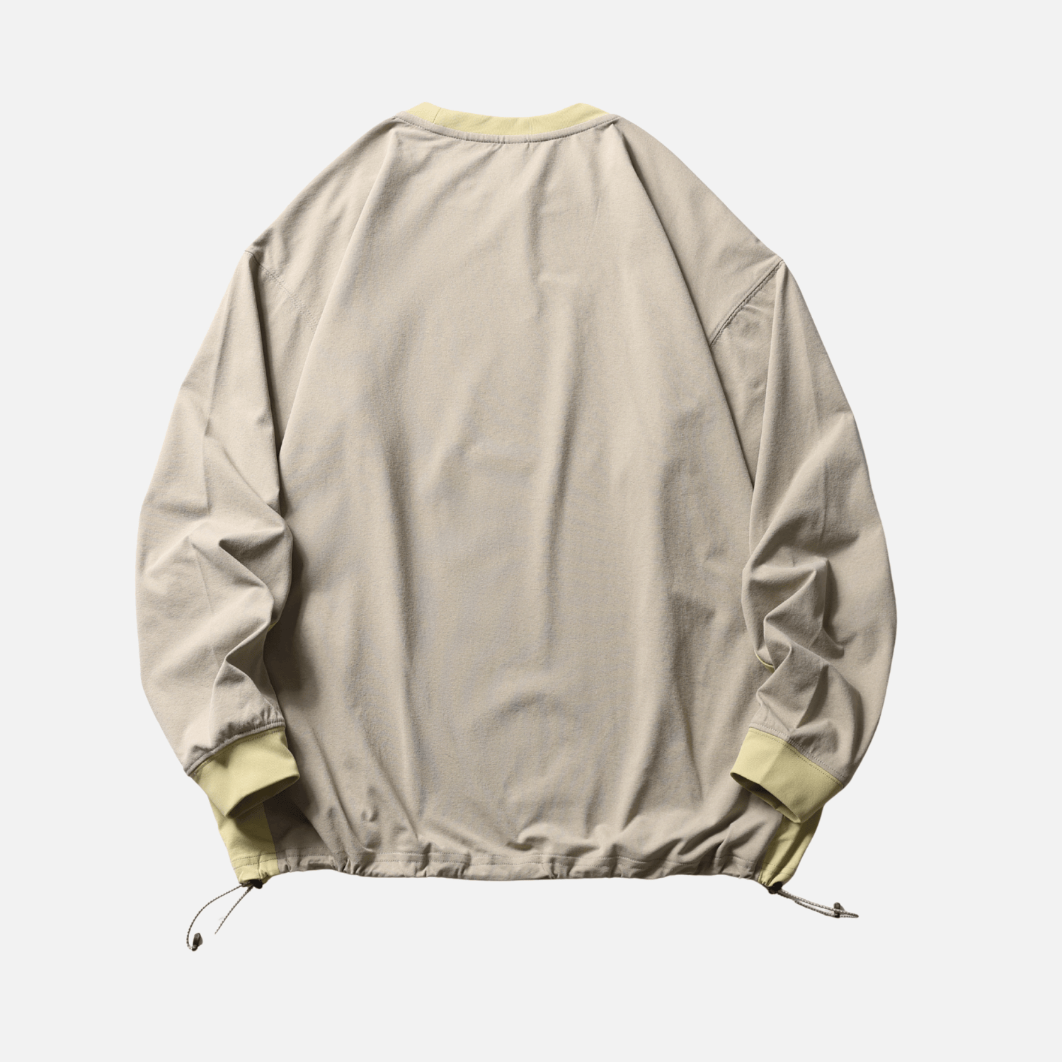 Patchwork Drawstring Long-Sleeve Tee