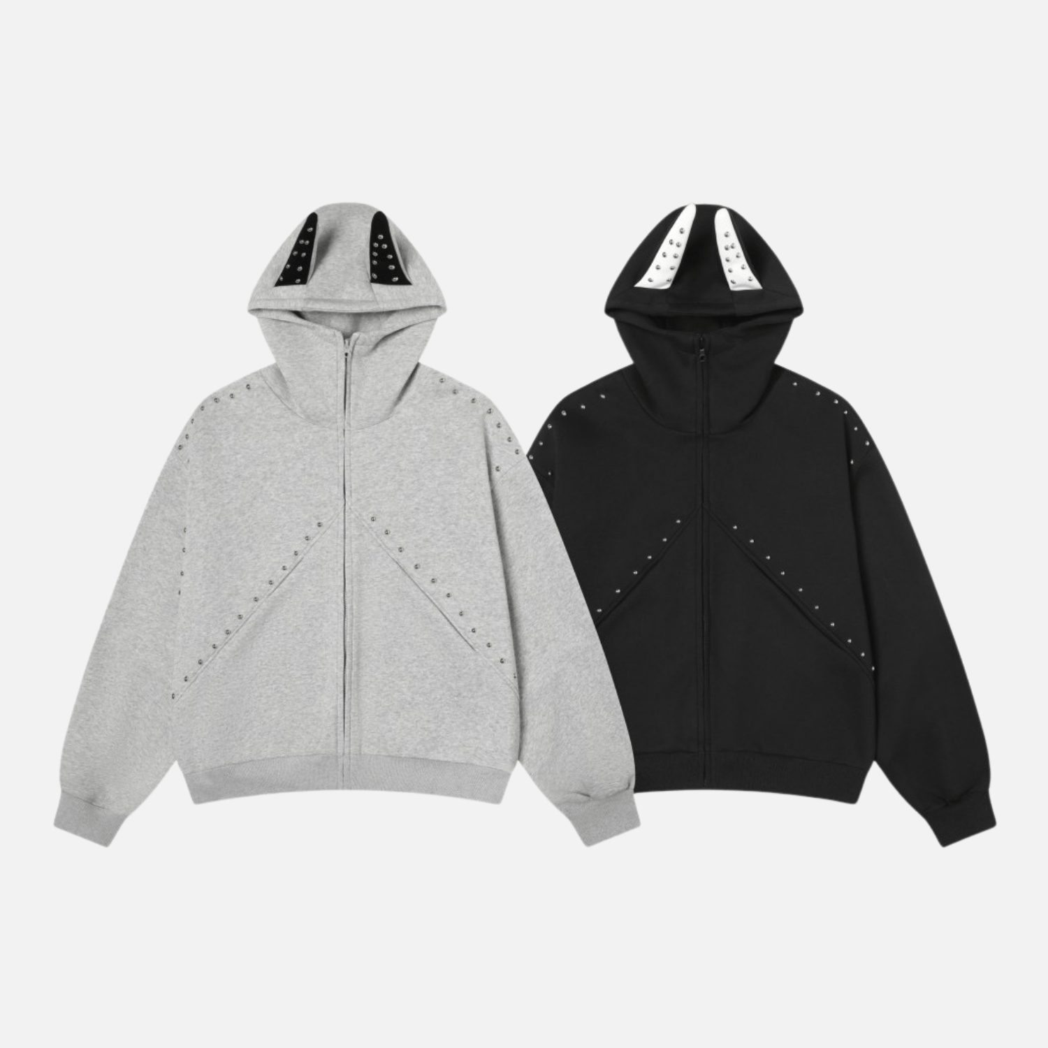 Beaded “Cat Ear” Hoodie