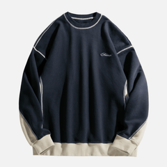 Retro Style Patchwork Sweatshirt