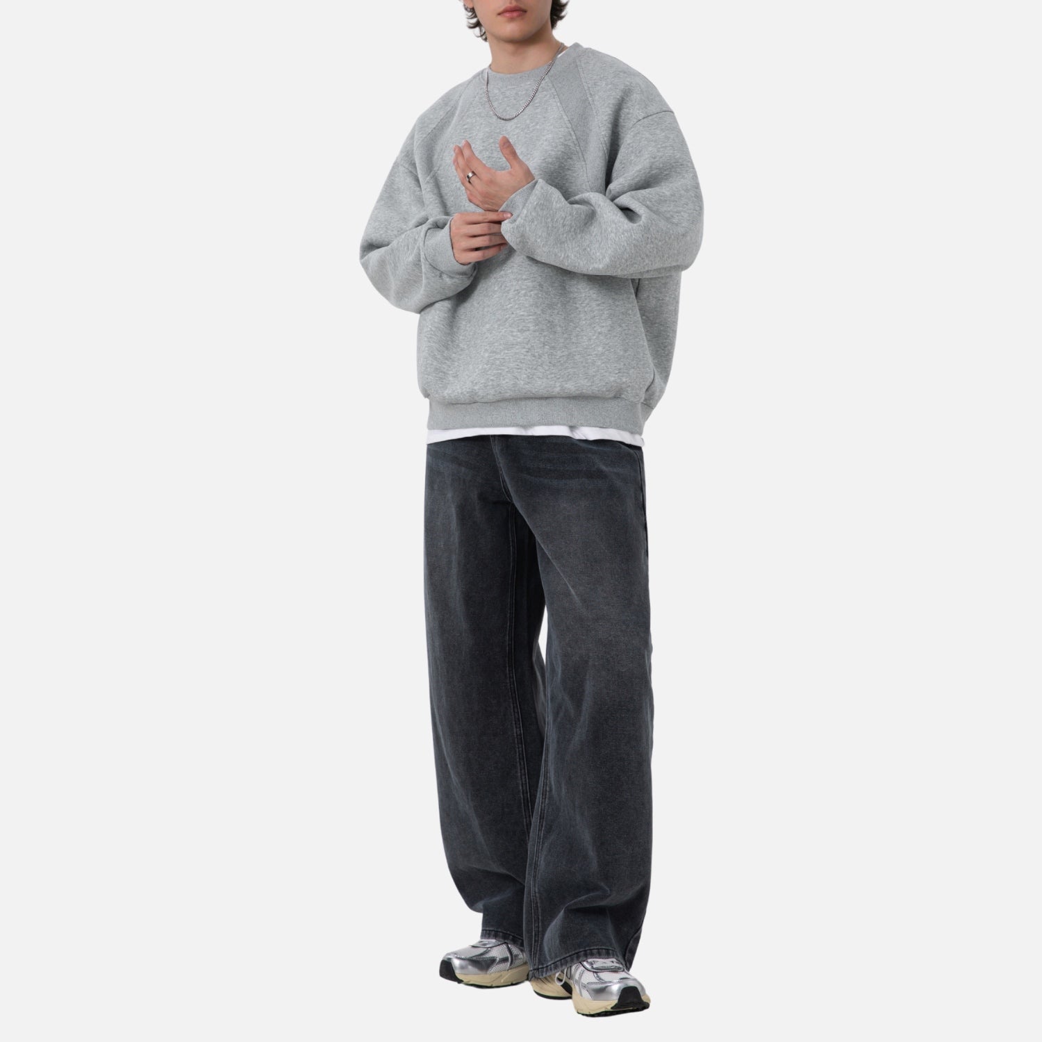 Heavyweight Space Cotton Crewneck Sweatshirt