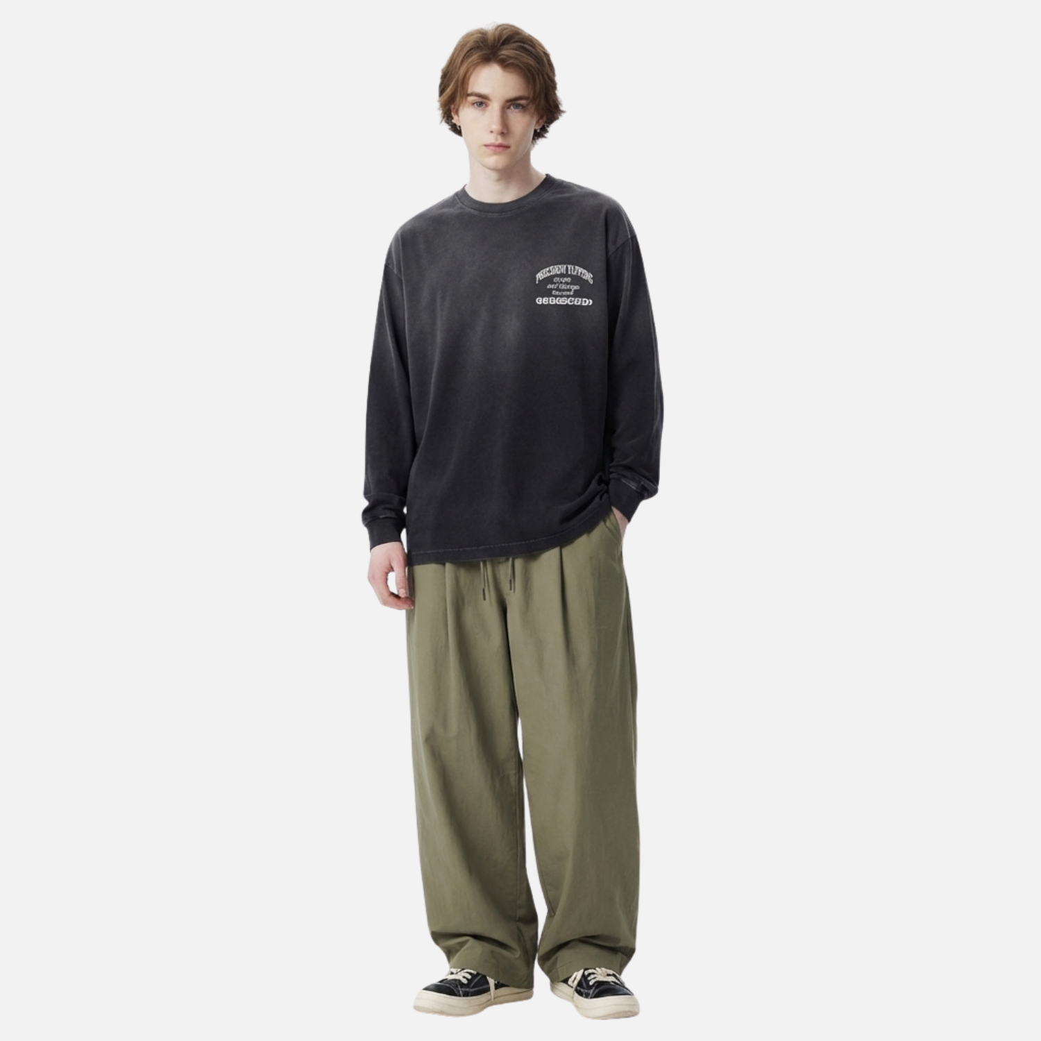 Washed Gradient Cotton Sweatshirts