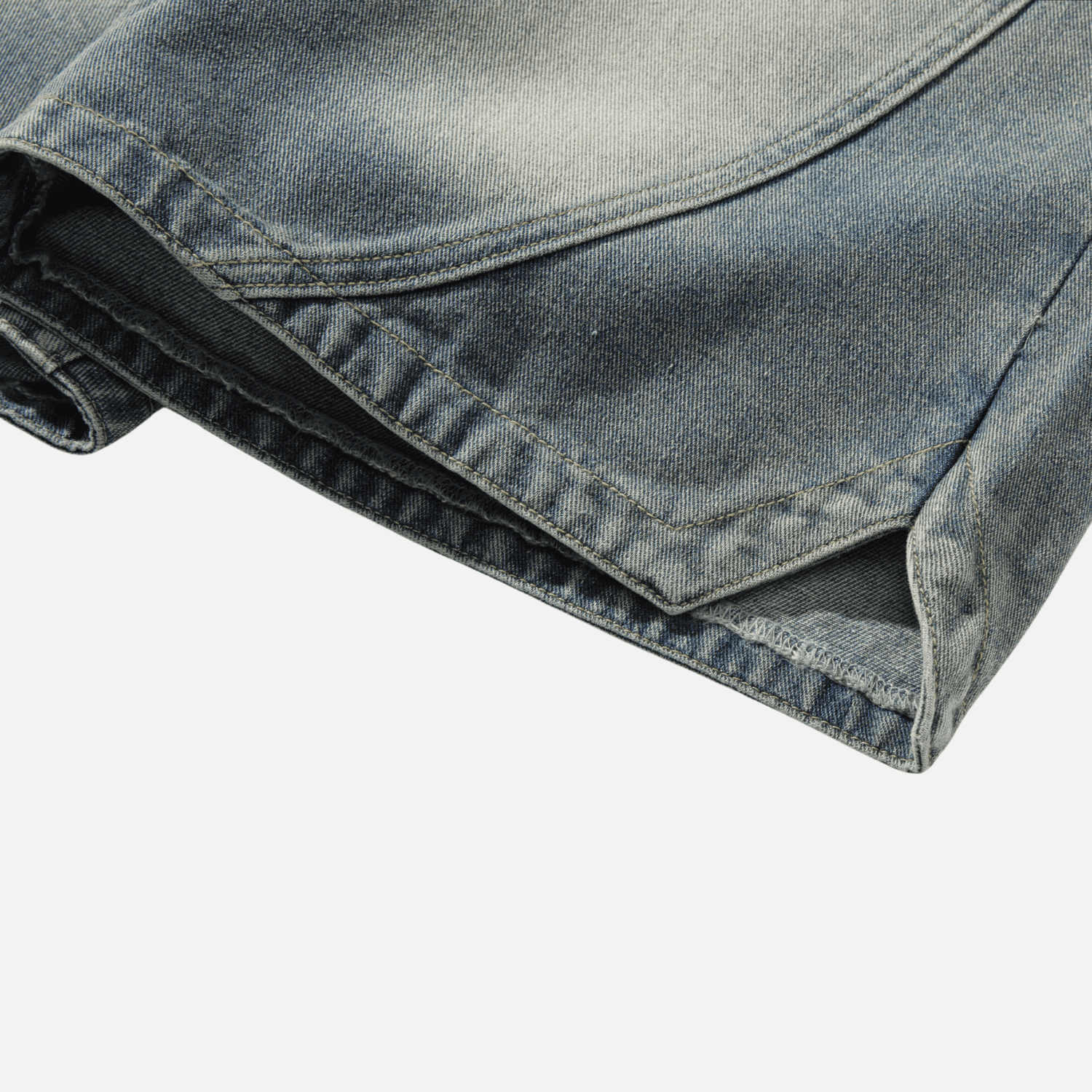 Adjustable Waistband Denim Shorts