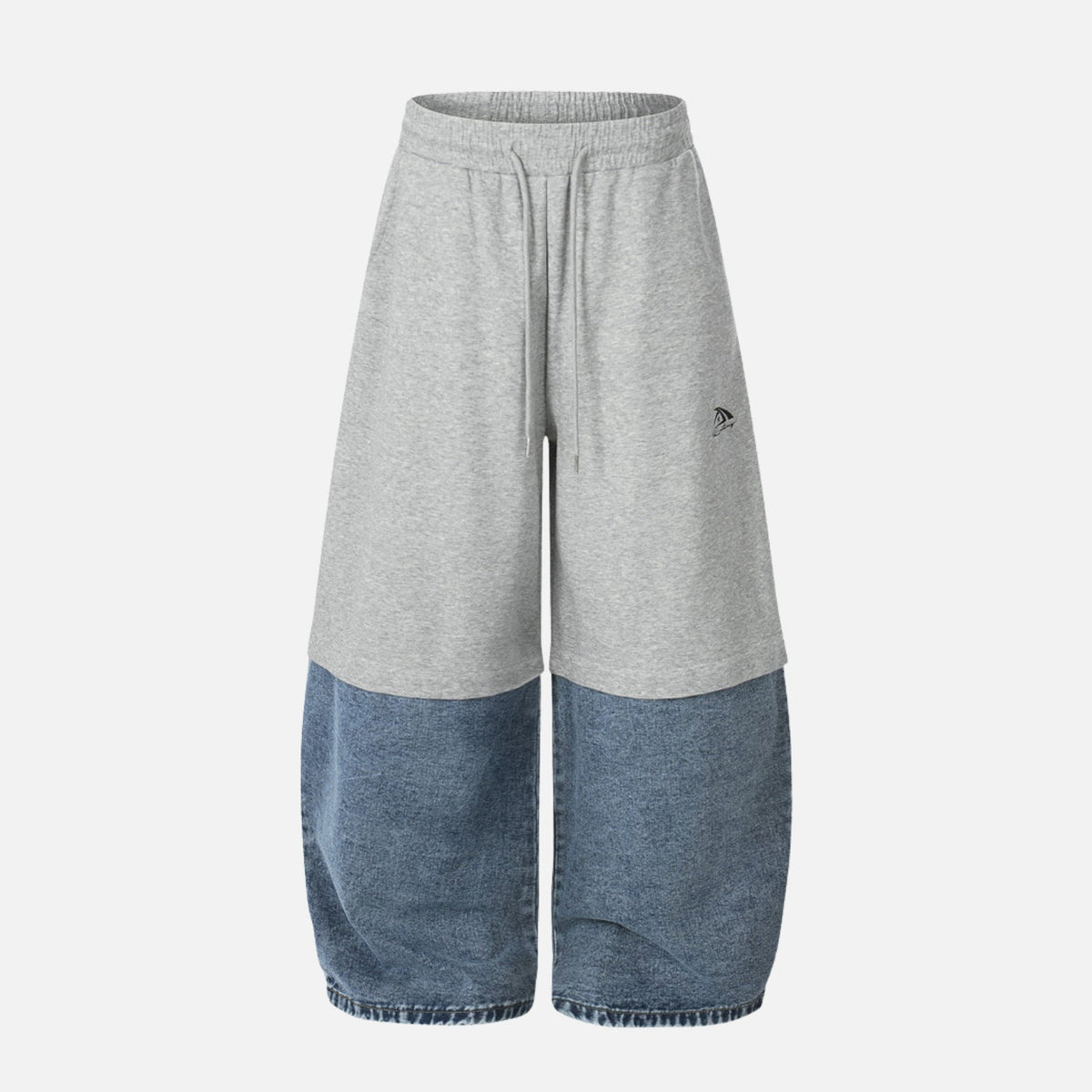 Denim Patchwork Baggy Pants