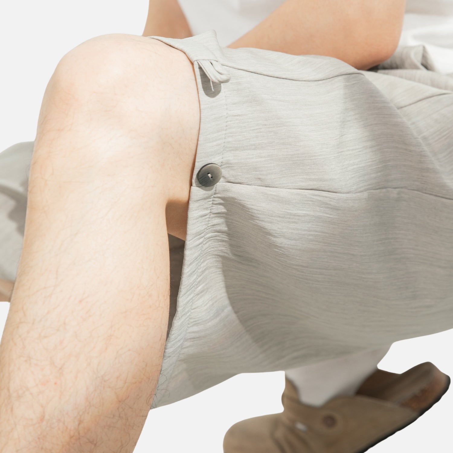 Clean-Fit Pleated Tailored Shorts