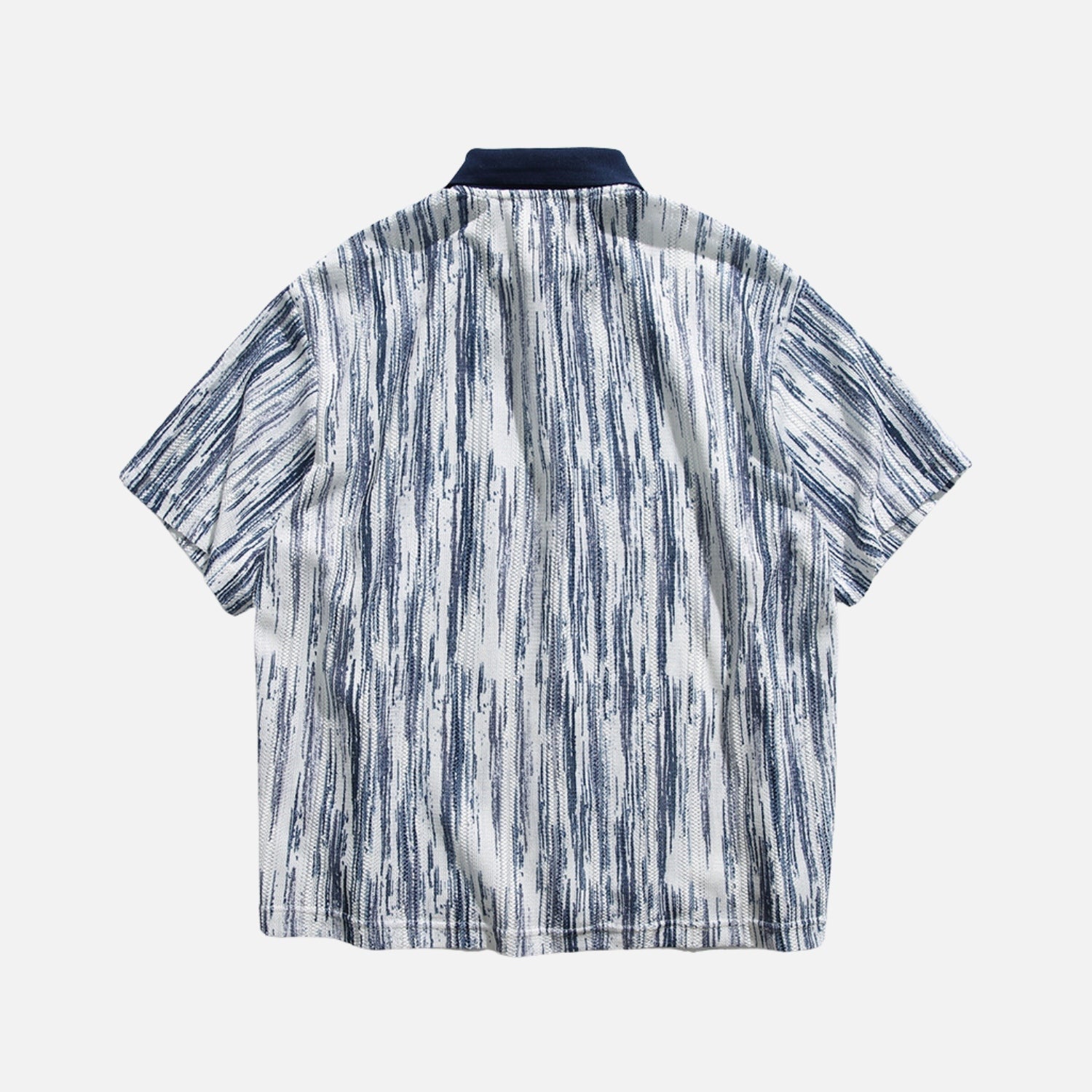 Cutout Colorblock Short Sleeve Shirt