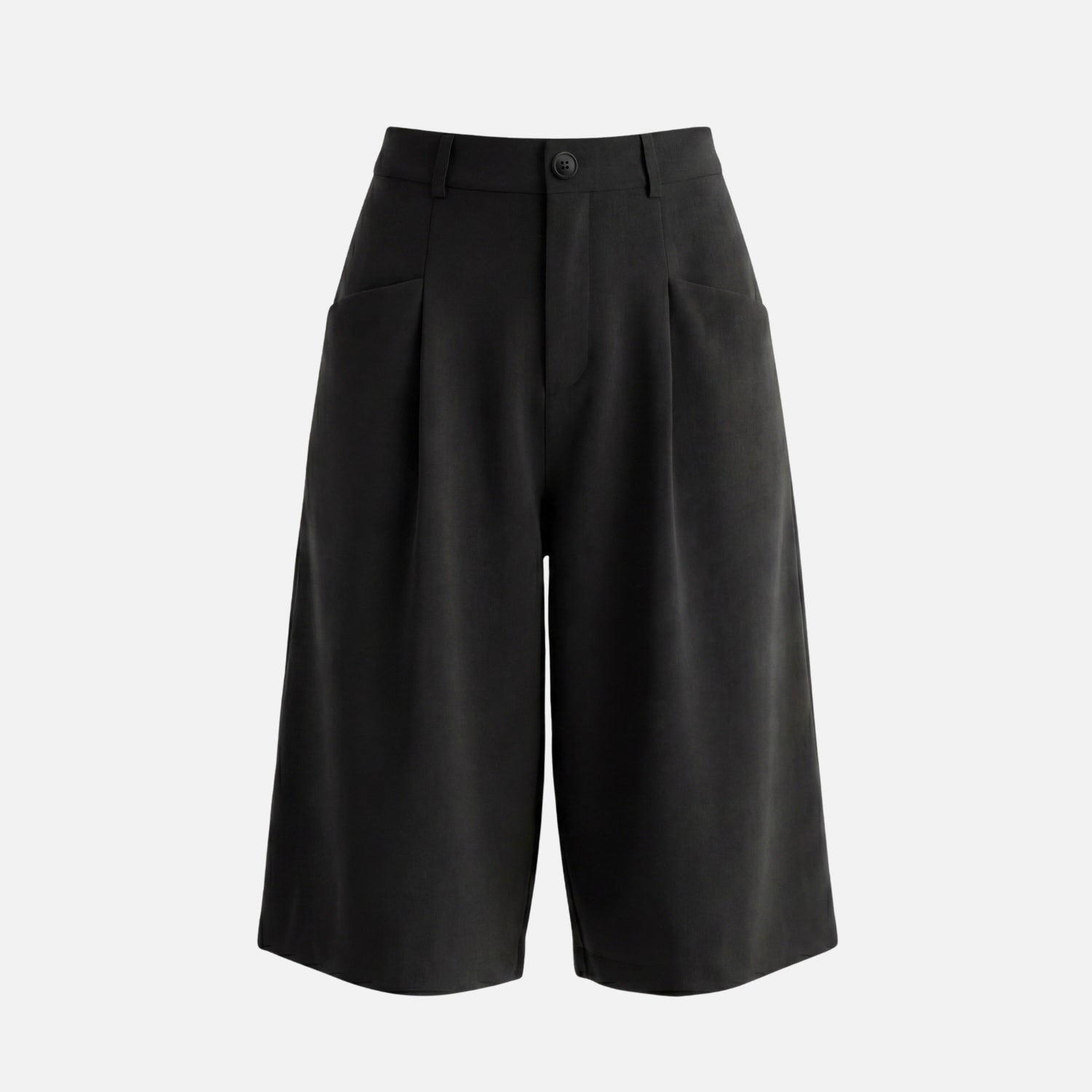 Linen-Texture Bermuda Shorts