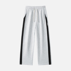 Colorblock Casual Straight-Leg Pants