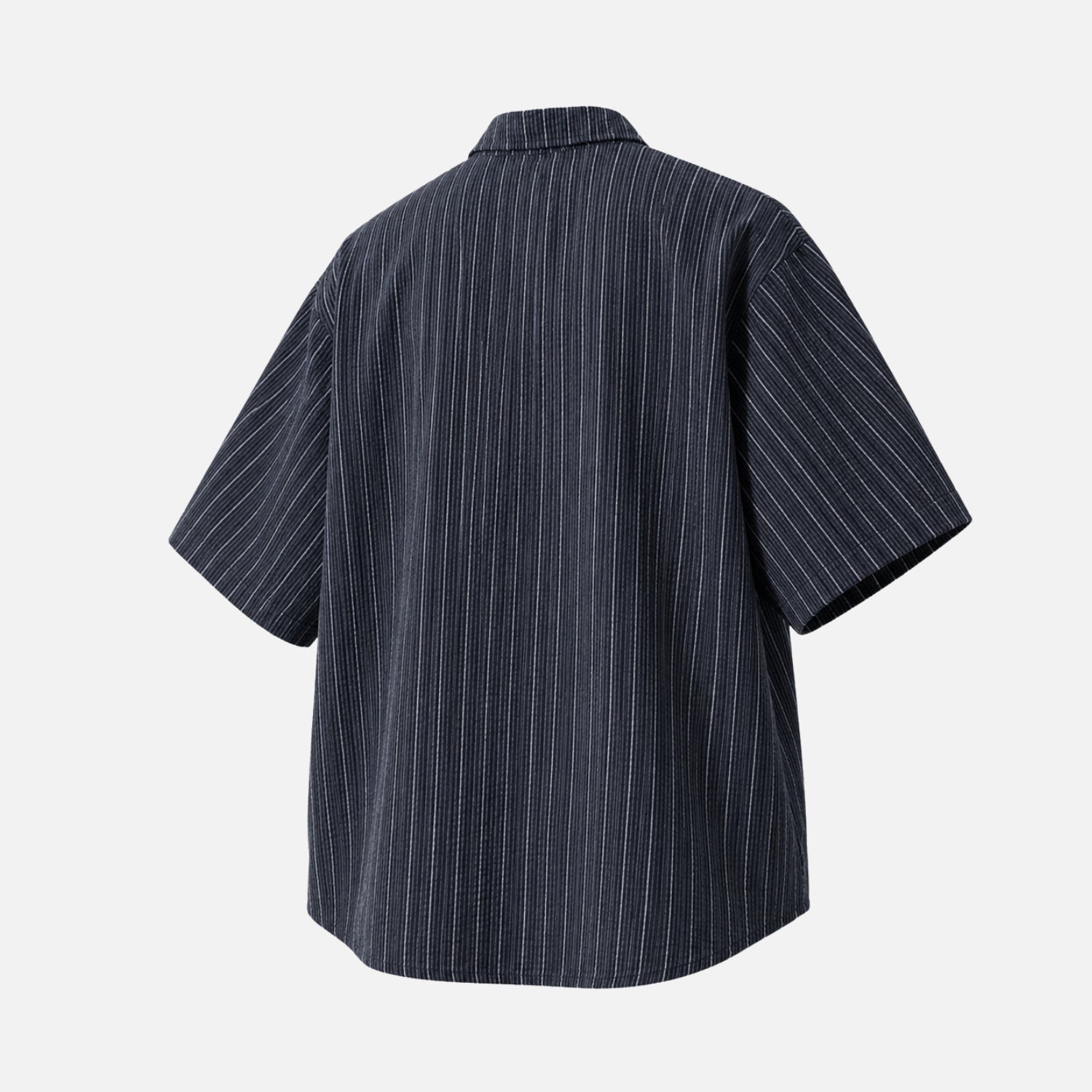 Textured Stripe Short-Sleeve Shirt