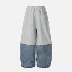 Denim Patchwork Baggy Pants