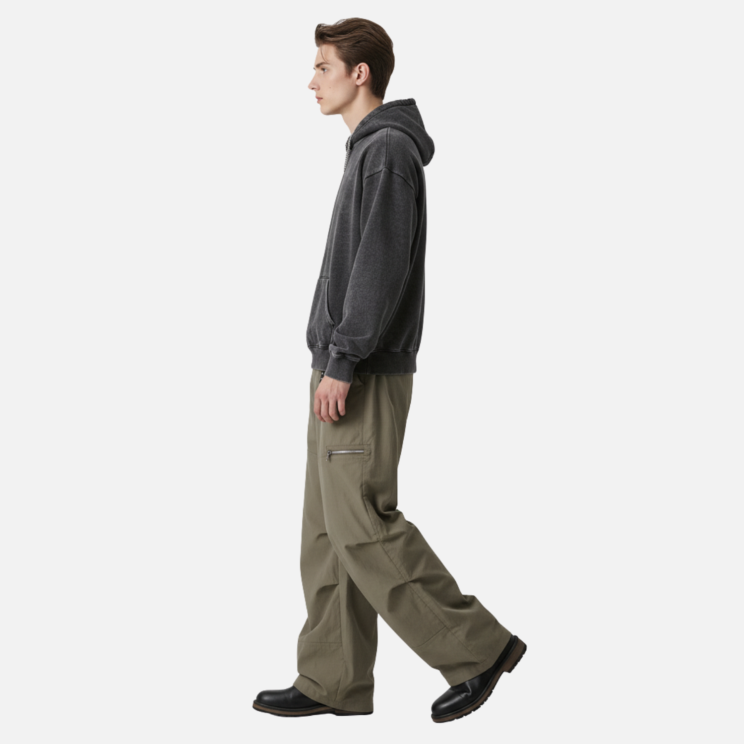 Washed Vintage Solid Color Hoodie