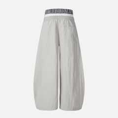 Faux-Layered Double-Waist Pants