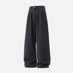 Washed Vintage Pleated Jeans