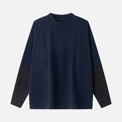 Layered Coral Fleece Long Sleeve Tee