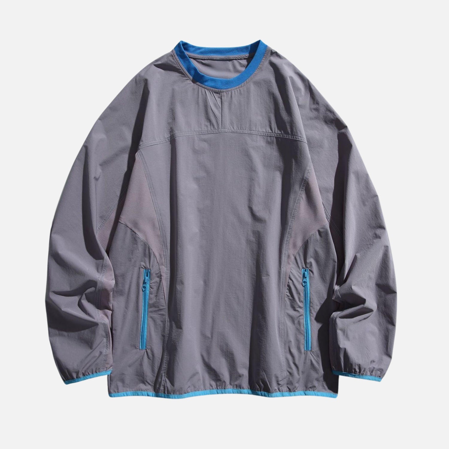 Patchwork Zipper Pocket Sweatshirt