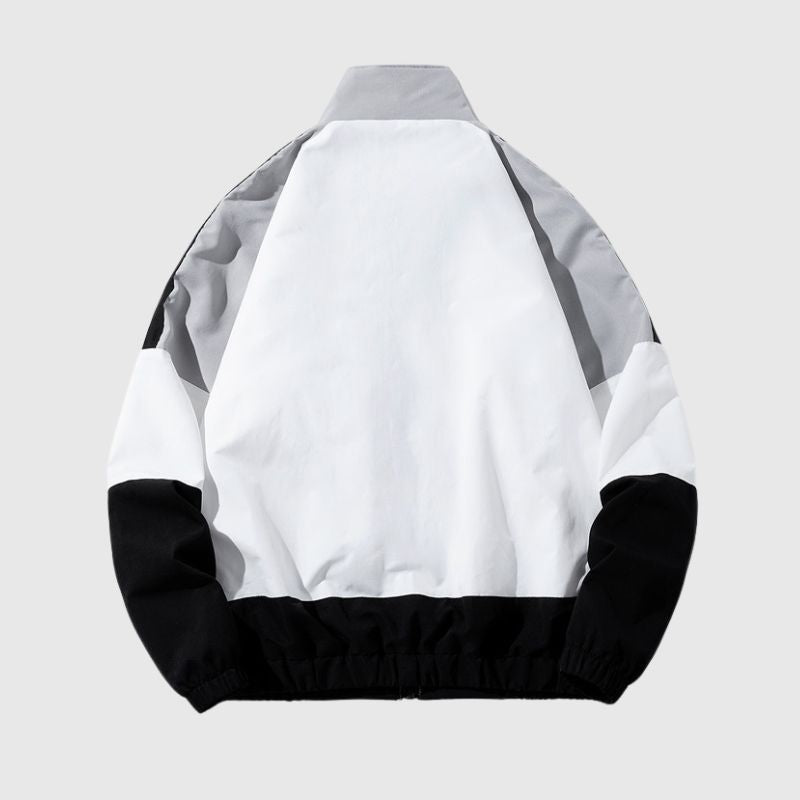 Color-Blocked Baseball Jacket