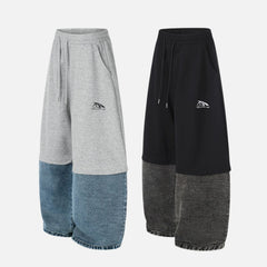 Denim Patchwork Baggy Pants