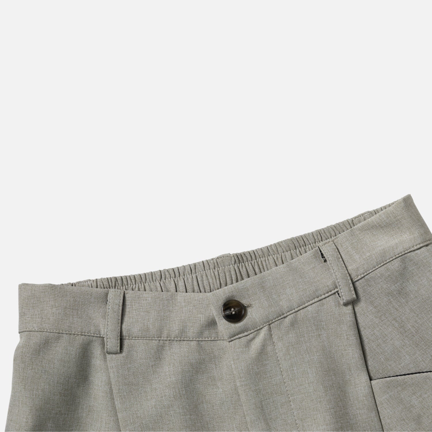 Linen-Texture Bermuda Shorts