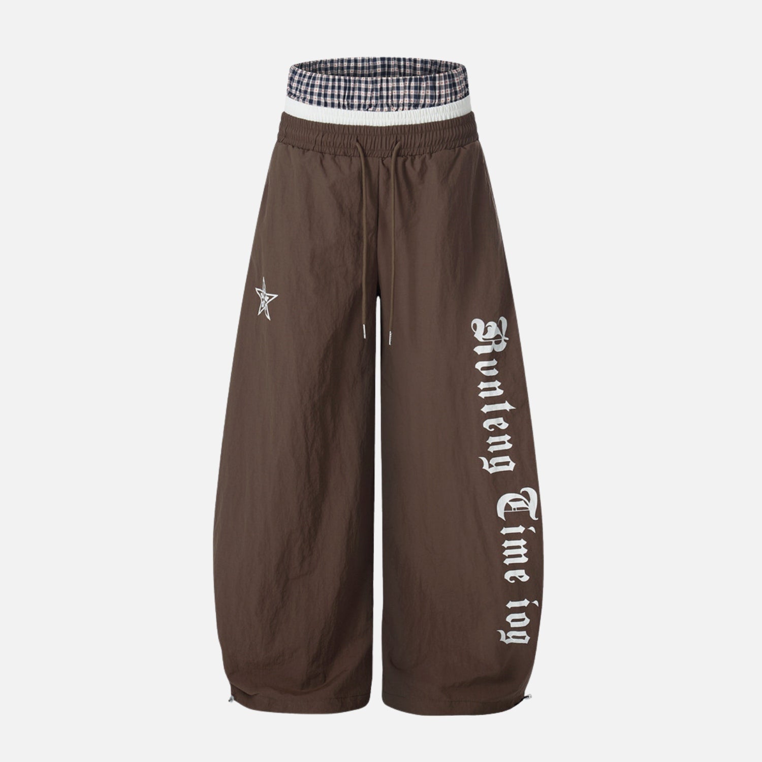 Faux-Layered Double-Waist Pants