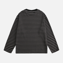 Striped Crewneck Long Sleeve Tee