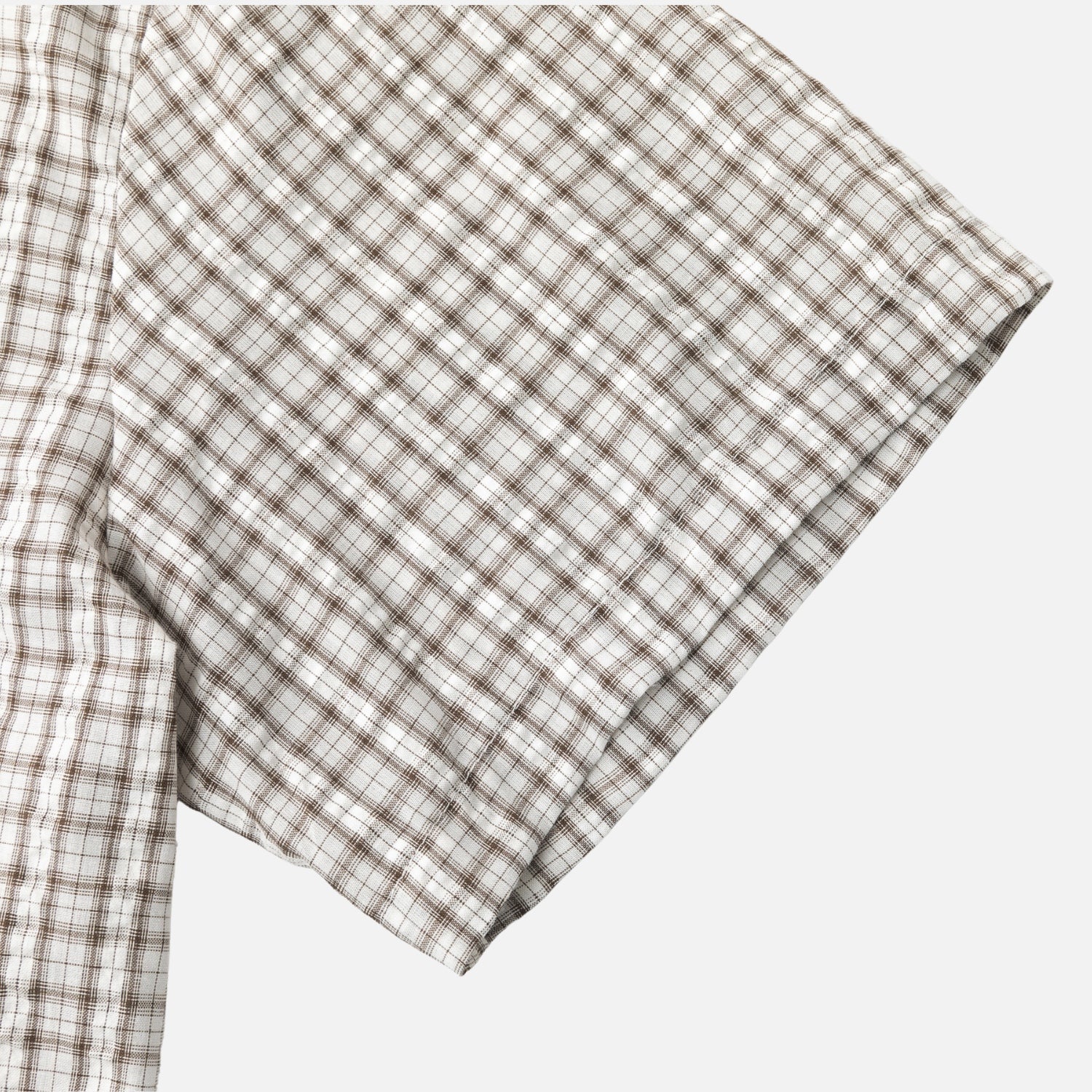 Adjustable Hem Plaid Shirt